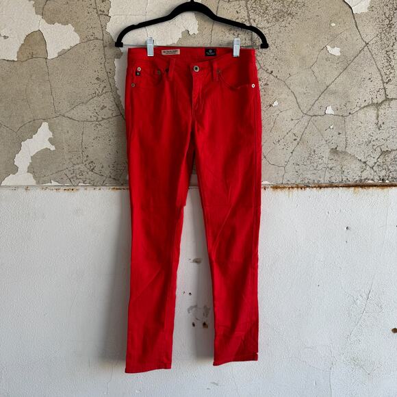 AG The Stevie Ankle Jeans – Red Straight Leg – Size 26R – Made in USA - Picture 1 of 6